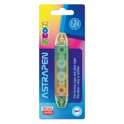 ZAKREŚLACZ I KLEJ W TAŚMIE 2W1 NEON ASTRAPEN