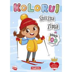 ŚNIEŻNA ZIMA. KOLORUJ