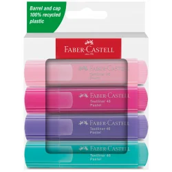 ZAKREŚLACZ PASTELOWY 4 KOLORY FABER-CASTELL