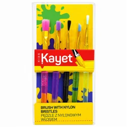 PĘDZLE Z NYLONOWYM WŁOSIEM 5 SZTUK KAYET