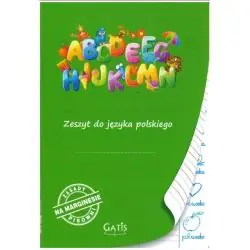 ZESZYT 32 KARTKI W TRZY LINIE + ZASADY PISOWNI NA MARGINESIE A5 GATIS
