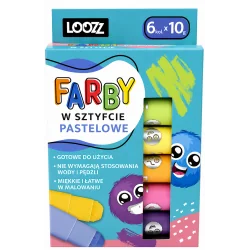 FARBY W SZTYFCIE PASTELOWE 6 KOLORÓW LOOZZ