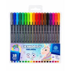 CIENKOPISY TRÓJKĄTNE JEDNOROŻEC PASTEL 18 KOLORÓW ASTRA