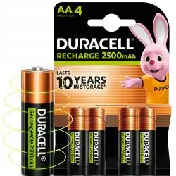 AKUMULATORKI AA R6 2500MAH 4SZT RECHARGEABLE DURACELL