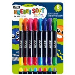 KREDKI W SZTYFCIE WYKRĘCANE 8 KOLORÓW LOOZZ