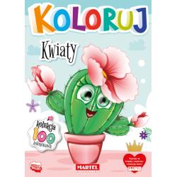 KWIATY. KOLORUJ