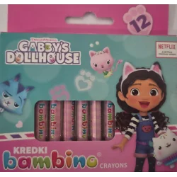 KREDKI BAMBINO KOCI DOMEK GABI 12 KOLORÓW