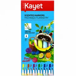 FLAMASTRY PACHNĄCE DWUSTRONNE 6 KOLORÓW KAYET