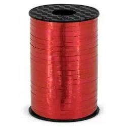 CZERWONA WSTĄŻKA PLASTIKOWA 5 MM 225 M DEKORACYJNA