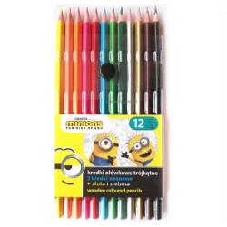 REDKI OŁÓWKOWE TRÓJKĄTNE 12 KOLORÓW MINIONKI