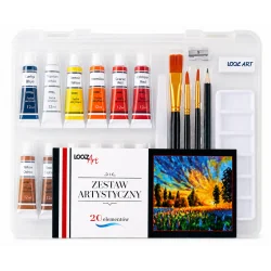ZESTAW ARTYSTYCZNY W WALIZCE 20 ELEMENTÓW LOOZZ ART
