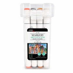 MARKERY ARTYSTYCZNE PASTELOWE 11 KOLORÓW + BLENDER LOOZZ ART