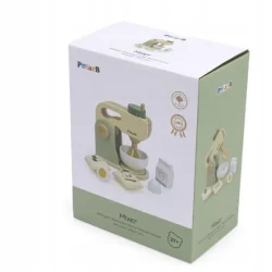 DREWNIANY MIKSER KUCHENNY ZIELONY Z AKCESORIAMI VIGA TOYS 3+