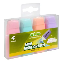 ZAKREŚLACZE MINI PASTELOWE 4 KOLORY CRICCO
