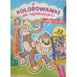 KOLOROWANKI DLA NAJMŁODSZYCH Z NAKLEJKAMI + KREDKI
