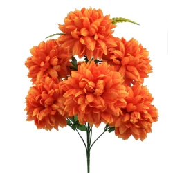 POMARAŃCZOWE CHRYZANTEMY SZTUCZNE WYSOKI BUKIET 57 CM