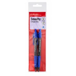 DŁUGOPIS SMOOTHY 0,7 MM NIEBIESKI 2 SZTUKI HERLITZ