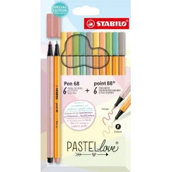 ZESTAW 12 PASTELOWYCH CIENKOPISÓW PASTELLOVE STABILO POINT