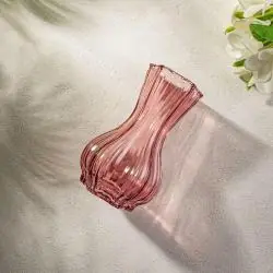 WAZON DEKORACYJNY HOMLA JUNNE RÓŻOWY SZKŁO 20,3 CM