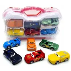 ZESTAW SAMOCHODÓW Z BAJKI AUTA CARS W WALIZCE 6 AUTEK 3+