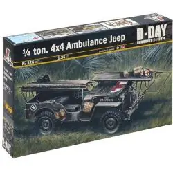 AMBULANCE JEEP 1/35 4X4 MODEL PLASTIKOWY DO SKLEJENIA ITALERI 14+