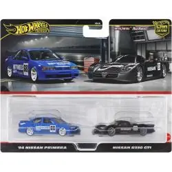 HOT WHEELS PREMIUM CAR CULTURE 2-PACK 94 NISSAN PRIMERA NISSAN R390 GT1 3+