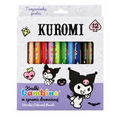 KREDKI OŁÓWKOWE BAMBINO KUROMI 12 KOLORÓW