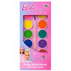 FARBY AKWARELOWE 12 KOLORÓW BARBIE