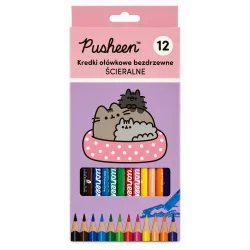 KREDKI OŁÓWKOWE BEZDRZEWNE ŚCIERALNE PUSHEEN 12 KOLORÓW