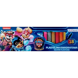 PLASTELINA KWADRATOWA PSI PATROL 18 KOLORÓW ST. MAJEWSKI