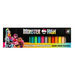 PLASTELINA KWADRATOWA MONSTER HIGH 18 KOLORÓW ST. MAJEWSKI