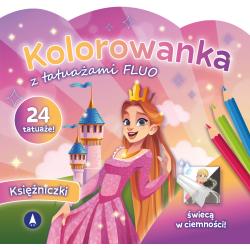 KSIĘŻNICZKI. KOLOROWANKA Z TATUAŻAMI FLUO