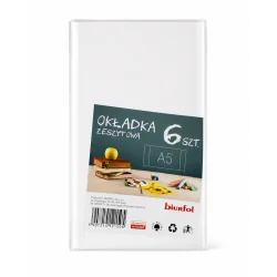 OKŁADKA ZESZYTOWA A5 TRANSPARENTNA 6 SZTUK BIURFOL