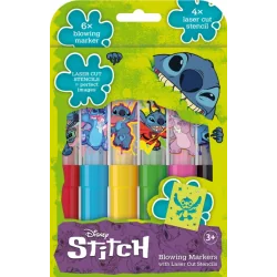 ZESTAW DMUCHANYCH FLAMASTRÓW STITCH 6 KOLORÓW 3+