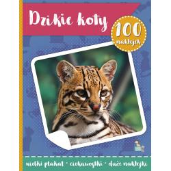 DZIKIE KOTY 100 NAKLEJEK Z PLAKATEM