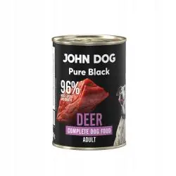KARMA MOKRA DLA PSA JOHN DOG PURE BLACK JELEŃ 400 G