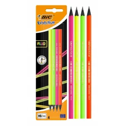 ZESTAW 4 OŁÓWKÓW HB FLUO BIC
