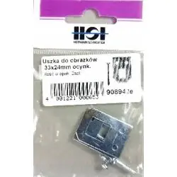 ZAWIESZKI DO OBRAZKÓW OCYNKOWANE HSI 33 x 24 MM STALOWE MOCOWANIA DO RAM