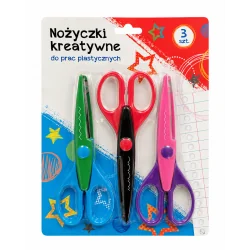 NOŻYCZKI KREATYWNE DO PRAC PLASTYCZNYCH 3 SZTUKI