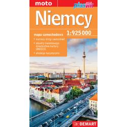 NIEMCY. MAPA SAMOCHODOWA 1:925 000