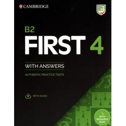 B2 FIRST 4 STUDENTS BOOK WITH ANSWERS WITH AUDIO WITH RESOURCE BANK AUTHENTIC PRACTICE TESTS