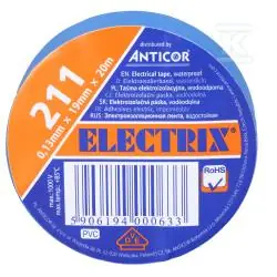 TAŚMA ELEKTROIZOLACYJNA PVC NIEBIESKA 19 MM X 20 M ANTICOR