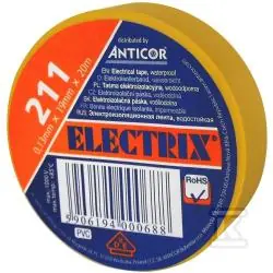 TAŚMA ELEKTROIZOLACYJNA PVC ŻÓŁTA 19 MM X 20 M ANTICOR