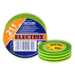 TAŚMA ELEKTROIZOLACYJNA PVC ZIELONO - ŻÓŁTA 19 MM X 20 M ANTICOR