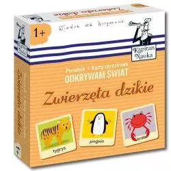 ZWIERZĘTA DZIKIE ODKRYWAM ŚWIAT PORADNIK + KARTY OBRAZKOWE KAPITAN NAUKA 1+ - Edgard