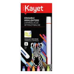 ZAKREŚLACZE WYMAZYWALNE 6 KOLORÓW KAYET