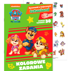 KOLOROWE ZADANIA PSI PATROL RYSOWANKI Z BAJECZNYMI TATUAŻAMI