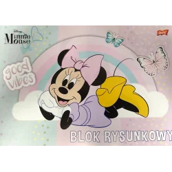 BLOK RYSUNKOWY BIAŁY MINNIE MOUSE A4 20 KARTEK ST. MAJEWSKI
