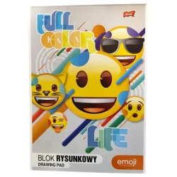 BLOK RYSUNKOWY BIAŁY EMOJI A4 20 KARTEK ST. MAJEWSKI