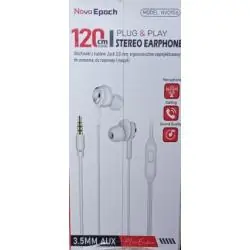 SŁUCHAWKI DO TELEFONU AUX 3.5 MM Z MIKROFONEM NOVA EPOCH